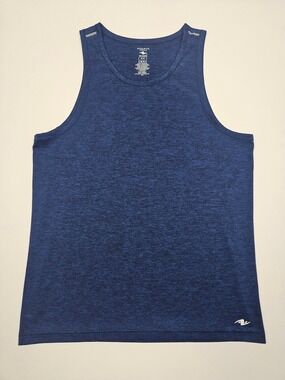 Athletic Works Blue Heathered Performance Tank Top Medium